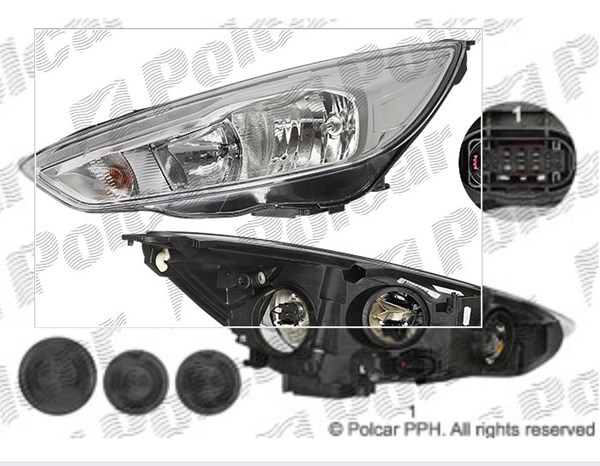 Фара передня ліва POLCAR 32C2092X Фара передня ліва Ford Focus III 2014-2018 POLCAR 32C2092X POLCAR 32C2092X
